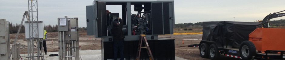 A New 125KW Blue Star generator installation at a new development in Lakeland FL