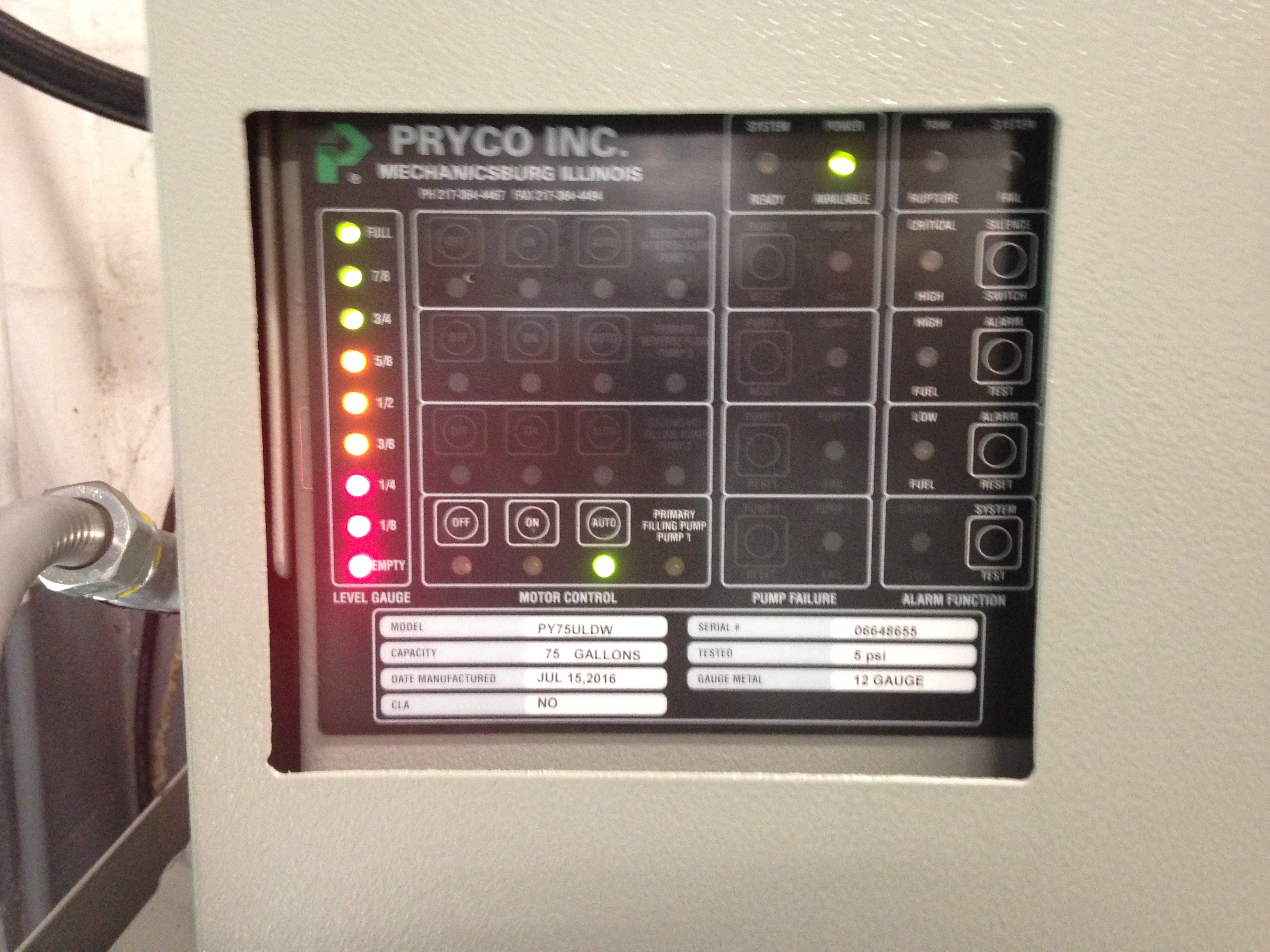 Mid Florida Diesel Installed a Pryco Double Wall Day Tank Mid Florida Diesel Installed a Pryco Double Wall Day Tank