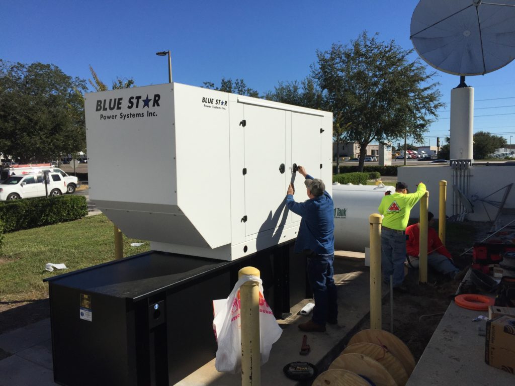 Mid Florida Diesel sold and installed a New 125KW Blue Star generator