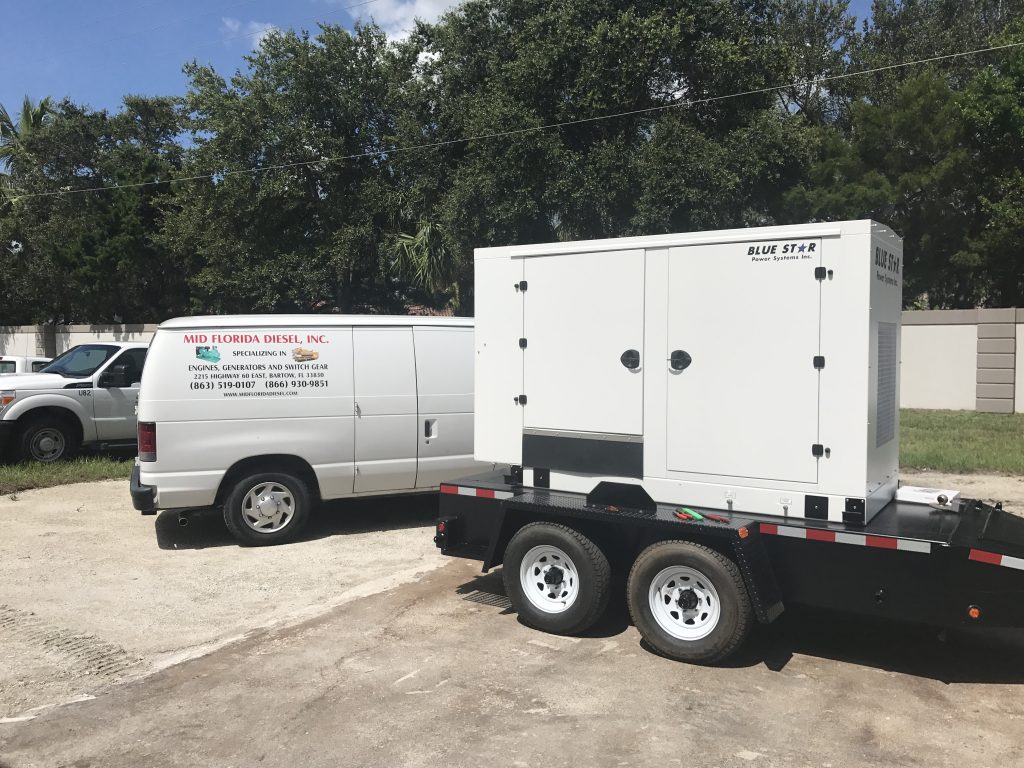 Mid Florida Diesel Delivered Blue Star Generators to Seacoast Utility Authority